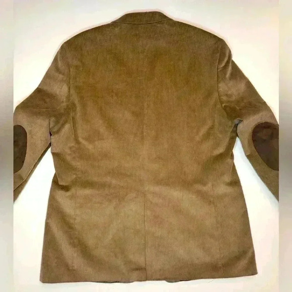 Chaps Men’s Corduroy Sport Coat Blazer Jacket Size-46L Tan Beige - Picture 9 of 9
